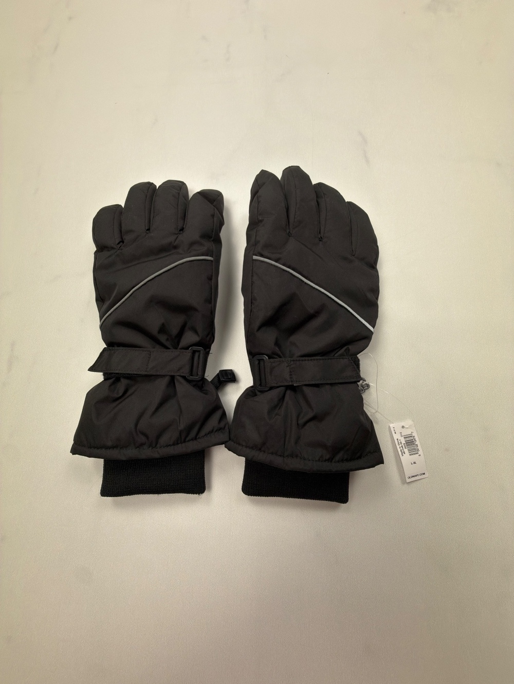 Old Navy Snow Gloves Black 2010s Utility - Boys Girls Kids L/XL NWT